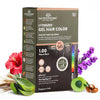 Natural Black Hair Color Gel 180ml Ammonia-Free Organic Long-Lasting