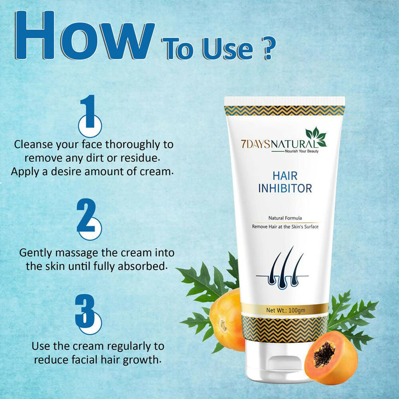 7 Days Organic Hair Inhibitor Permanent Hair Removal Cream
