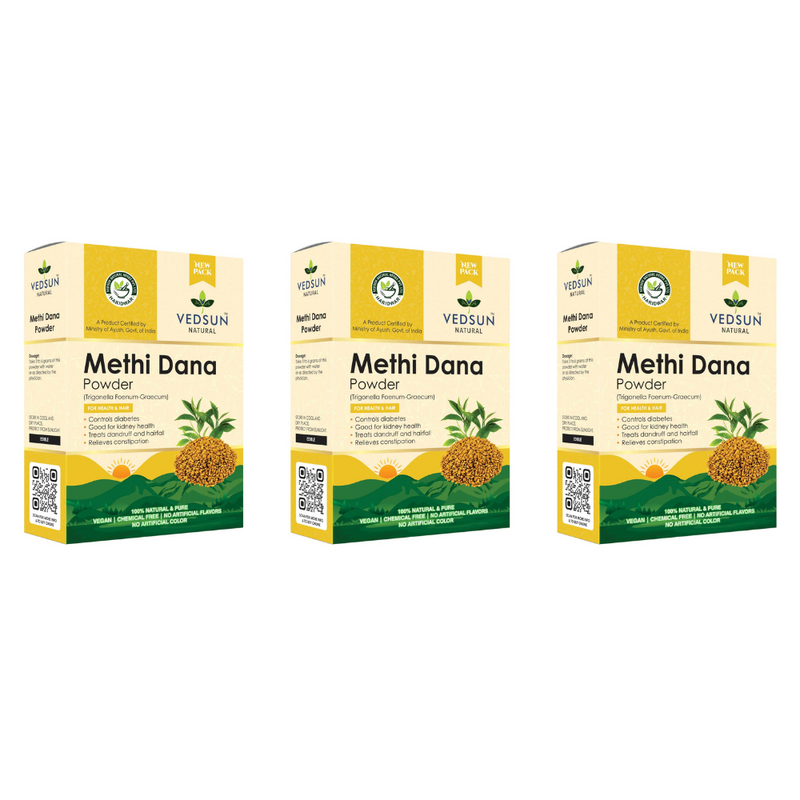 Vedsun Naturals Methi Dana Powder pure and organic for Hair Growth