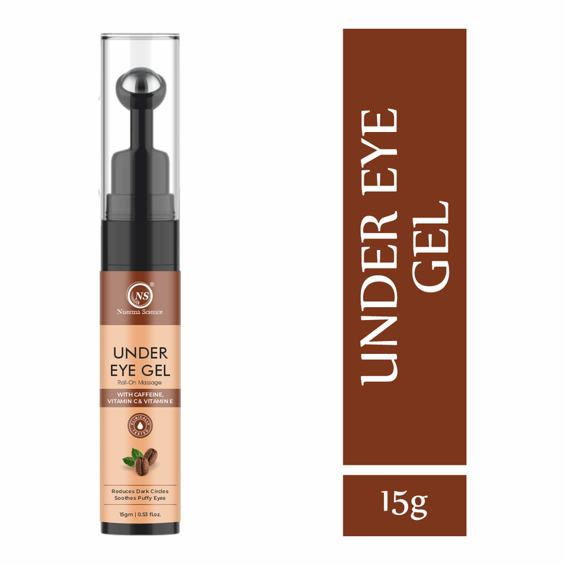 Nuerma Science Under Eye Gel Massage Roll-On to Reduce Dark Circles, Soothes Puffy Eyes