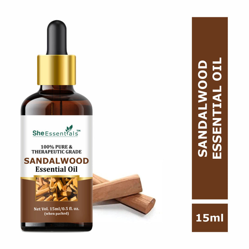She Essentials Natural Sandalwood Essential Oil For Revitalizes Mind & Soul