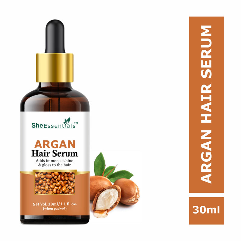 She Essentials Moroccan Argan Hair Serum With Argan Oil For Frizz Free & Shiny Hair