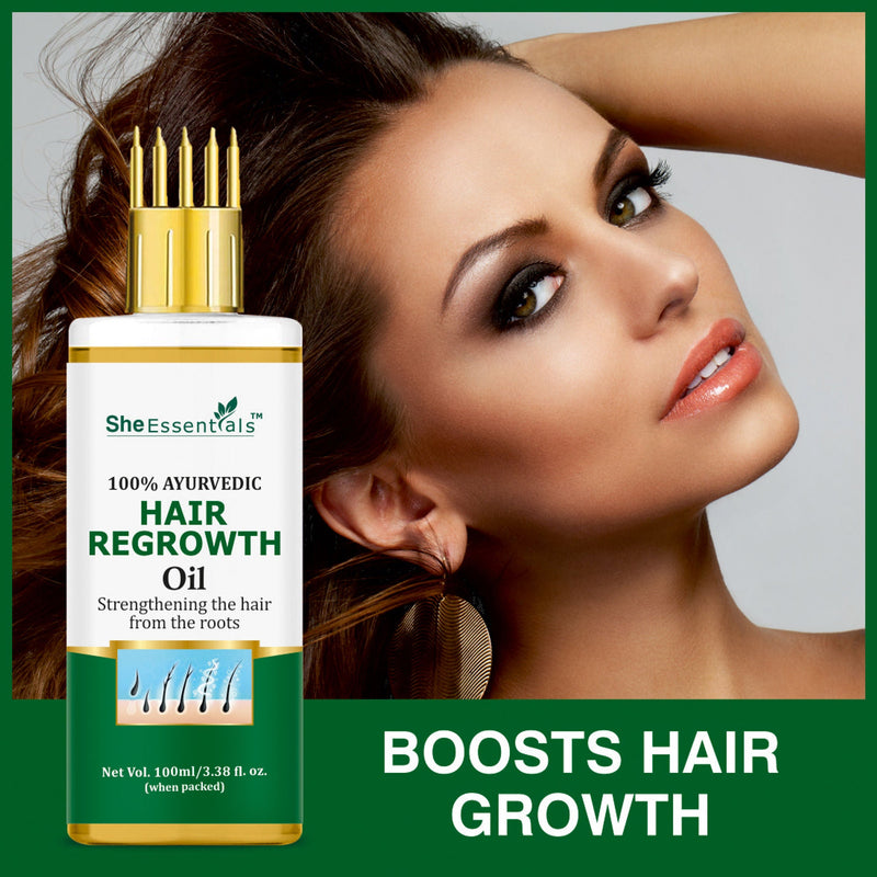 She Essentials Hair Regrowth Oil Infused With Rosemary For Anti Hair Fall & Hair Growth