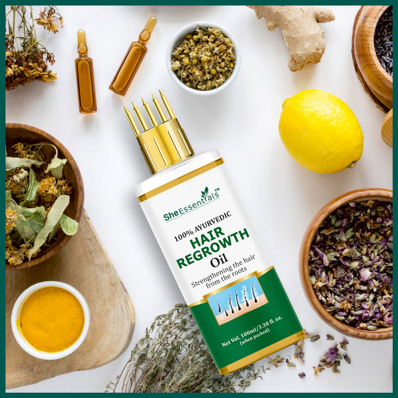 She Essentials Hair Regrowth Oil Infused With Rosemary For Anti Hair Fall & Hair Growth