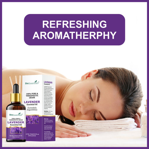 She Essentials Lavender Oil & Sandalwood Essential Oil Combo Healthier Skin & Hair - Restful Sleep