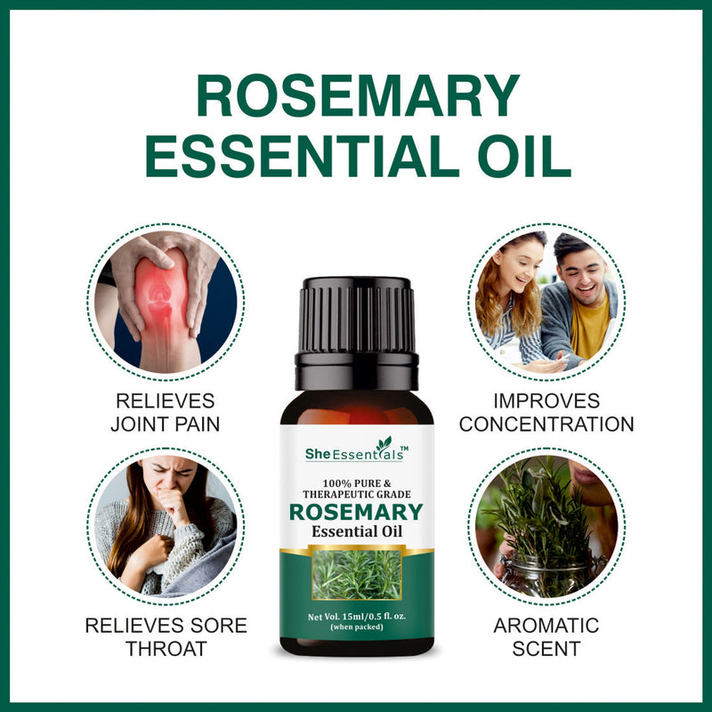 She Essentials Olive Oil & Rosemary Essential Oil For Hair Growth