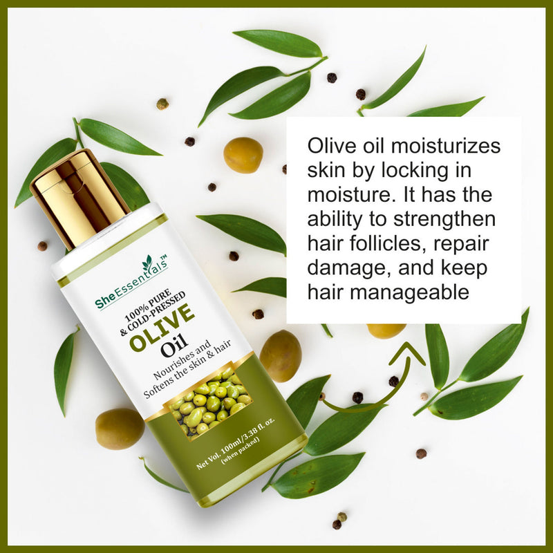 She Essentials 100% Pure Castor & Olive Oil For Skincare & Haircare