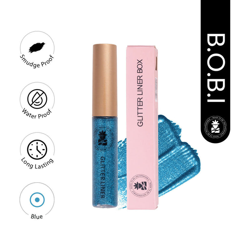 BOBI Glitter Eyeliner Blue Diamond Sparkle Finish
