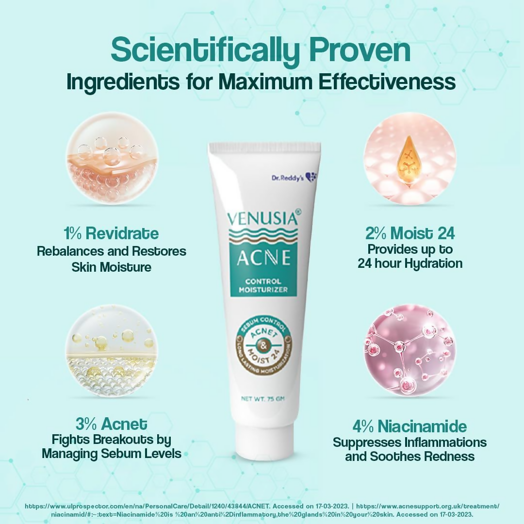 Venusia Acne Control Moisturizer For Oily & Acne Prone Skin
