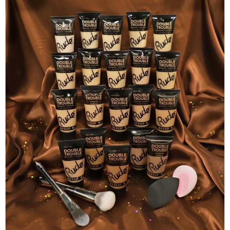 Rude Cosmetics Double Trouble Foundation + Concealer - Fair 04