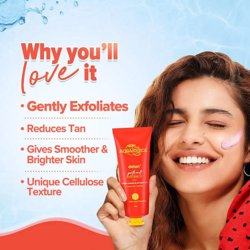 Aqualogica Detan+ Face & Body Scurb with Cherry Tomato