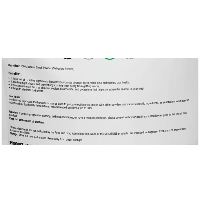 Minature Siwak (Miswak) Powder