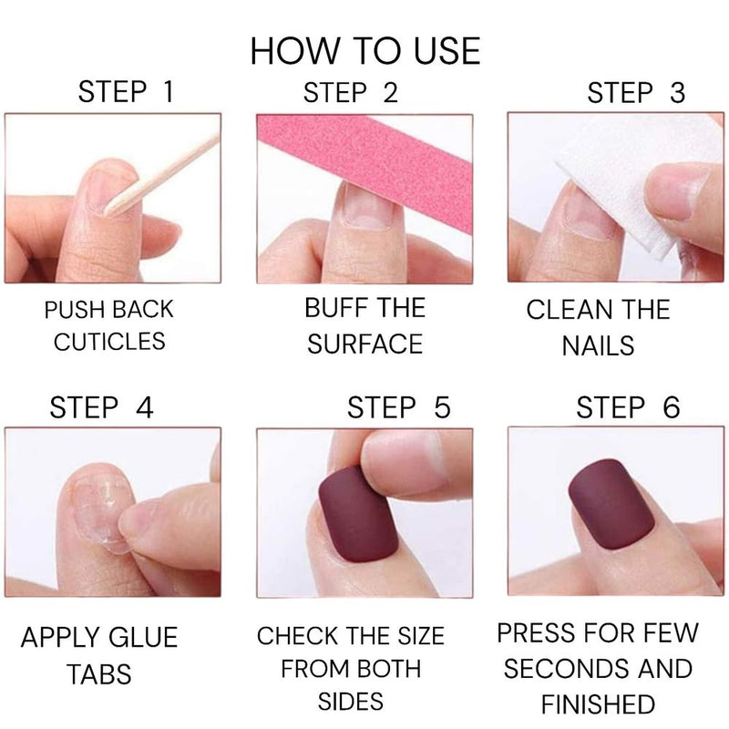 Shills Professional Reusable Press On Nails Square - SPN575