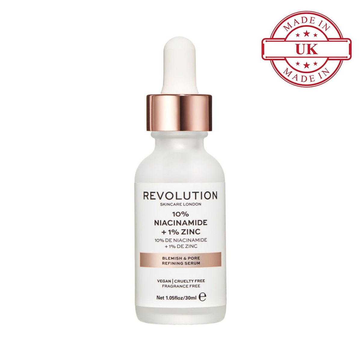 Makeup Revolution Skincare Blemish and Pore Refining Serum - 10% Niacinamide + 1% Zinc