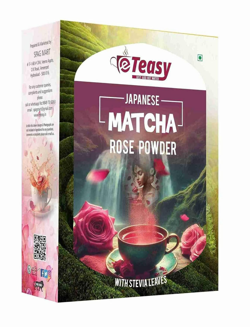 Eteasy Matcha Green Rose Petals Lemon Herbal Tea Powder