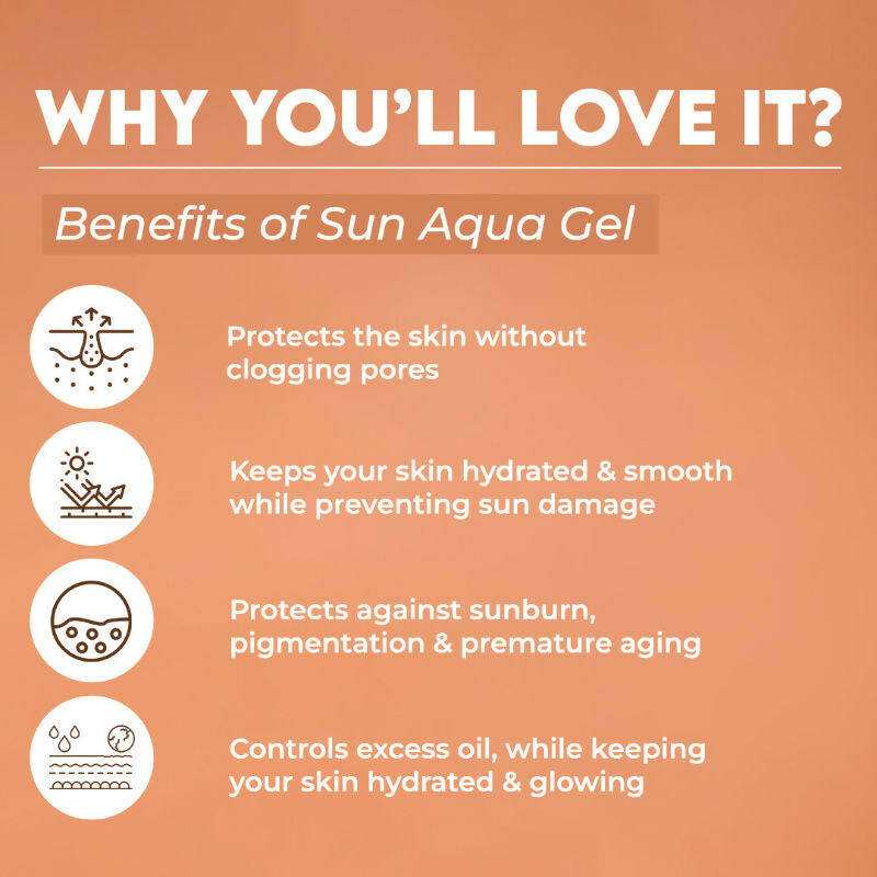 Jovees Herbal Sun Aqua Gel SPF 50 PA+++ Lightweight Texture