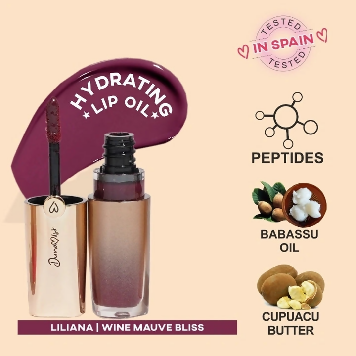 Dunamiss Liliana Hydrating Lip Oil Wine Mauve Bliss