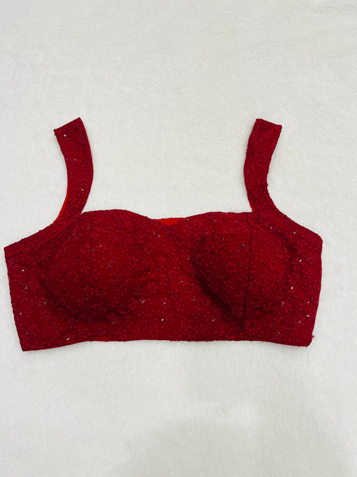 Kaveri Maroon Petal Print Blouses