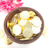 Lakshmi Kubera Brass Coins Set of 27 for Pooja, 2.5cm Gold Finish
