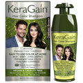 KeraGain Darkest Brown Hair Dye Shampoo 180ml, PPD-Free, 8-Week Coverage