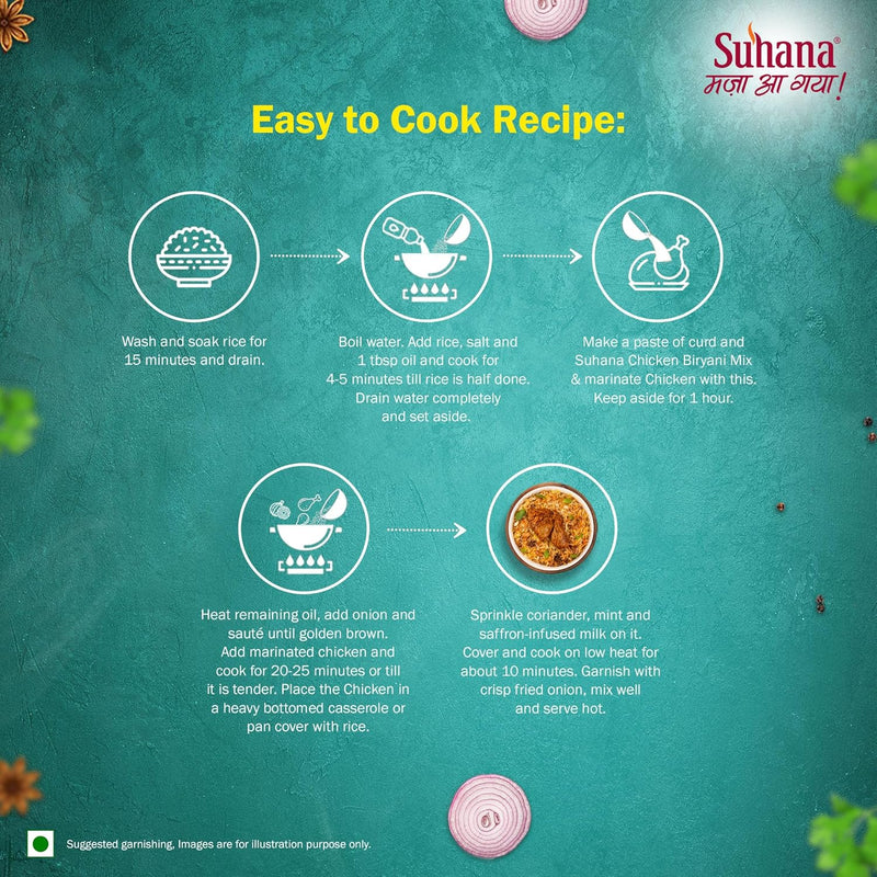 Suhana Chicken Biryani Pouch | Easy to Cook | Spice Mix