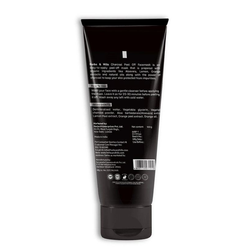 Herbs & Hills Charcoal Peel Off Facemask