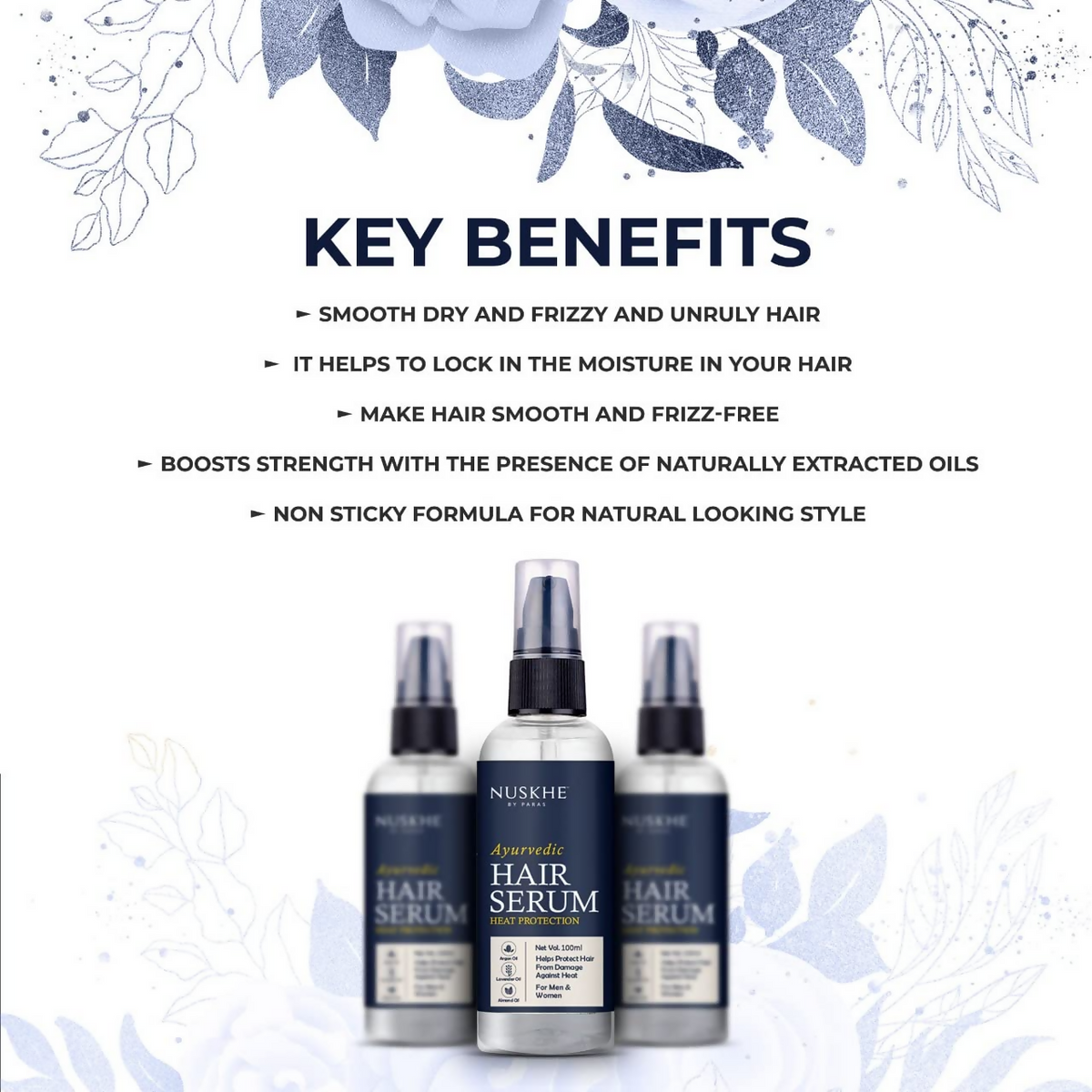 Nuskhe By Paras Hair Serum For Heat Protection