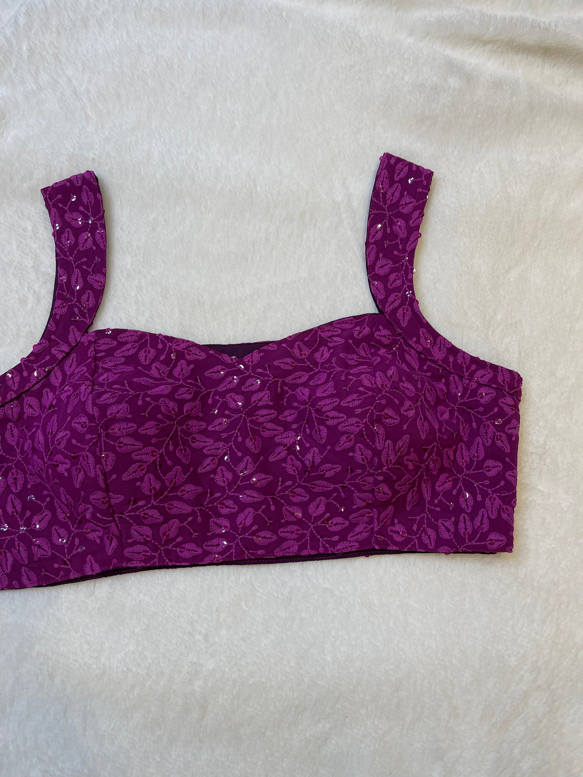 Kaveri Purple Lakhnavi Blouse