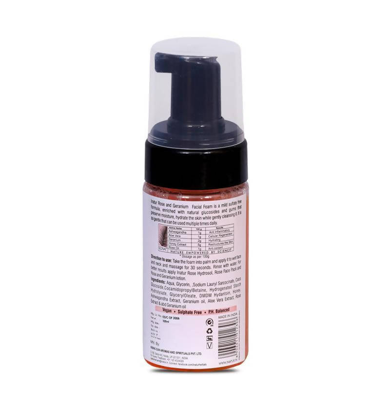 Inatur Silky Skin Rose & Geranium Facial Foam