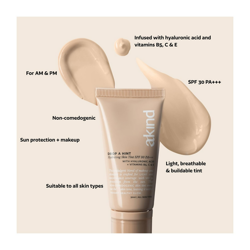 Akind Drop A Hint Hydrating Skin Tint Spf 30 Pa+++ 120 Vanilla