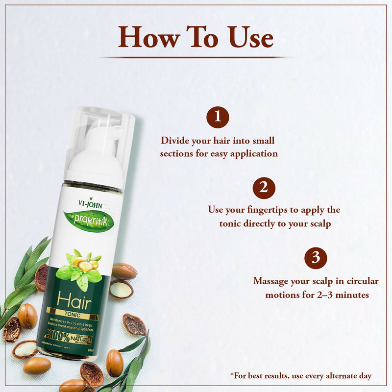 VI-JOHN Prakritik Hair Growth Tonic Prevents greying & dullness Made with 100% Natural Bio Actives