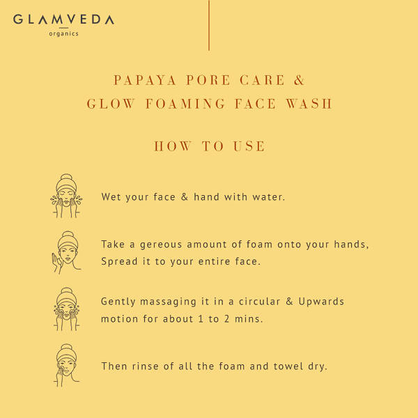 Glamveda Papaya Pore Care & Glow Face Wash