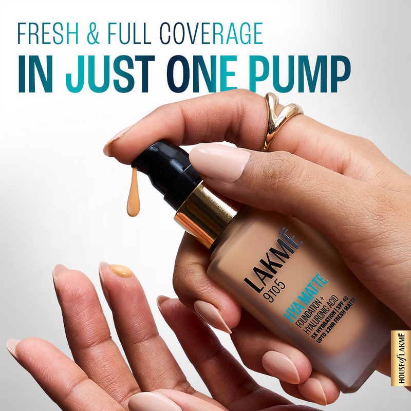 Lakme 9to5 Hya Matte Foundation + Hyaluronic Acid - Cool Tan