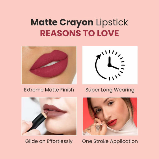VERYMISS Matte Lip Crayon Lipstick - 12 Syrup Brown