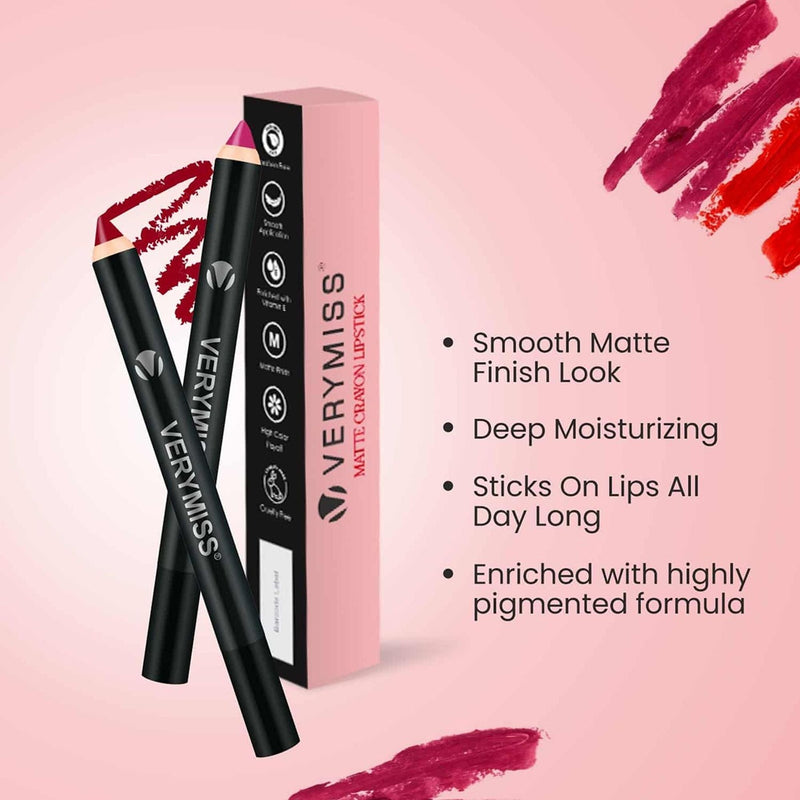 VERYMISS Matte Lip Crayon Lipstick - 12 Syrup Brown