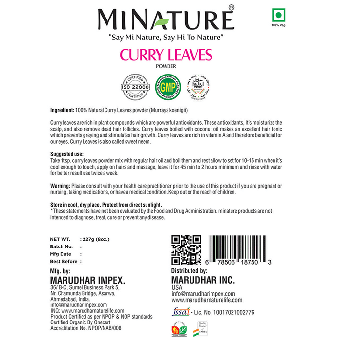 Minature Curry Leaves Powder