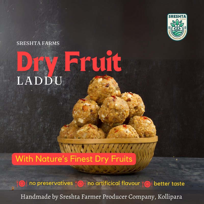 Sreshta Farms Dry Fruit Laddu Traditional Healthy Sweet