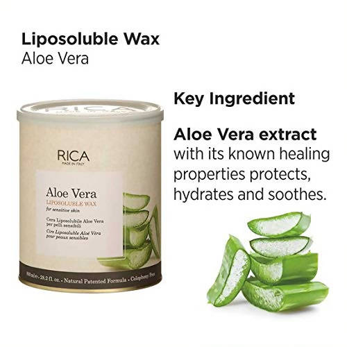 Rica Aloe Vera Liposoluable Hair Removal Wax Cream for Arms, Chest, Legs, Back, and Full Body