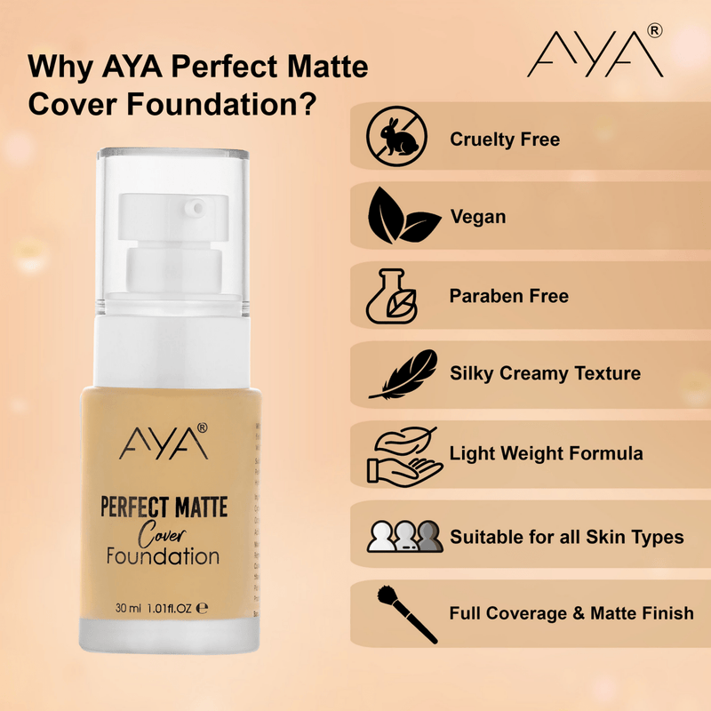 AYA Perfect Matte Cover Foundation - 02 Beige