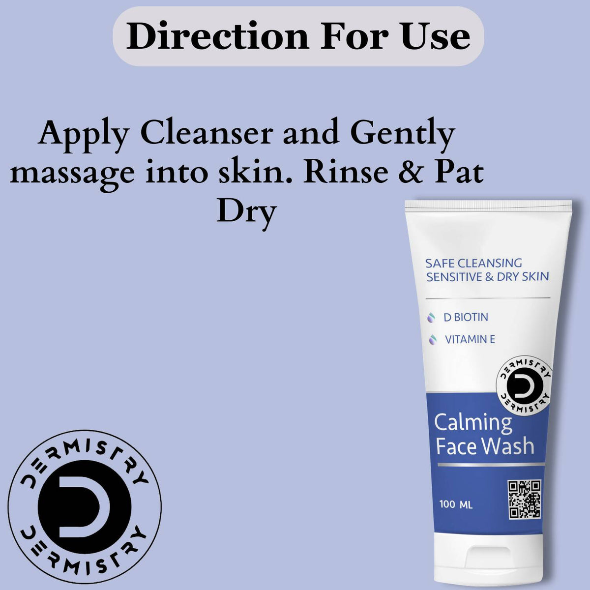 Dermistry Sensitive & Dry Skin Body Butter Lotion & Safe Calming Face Wash