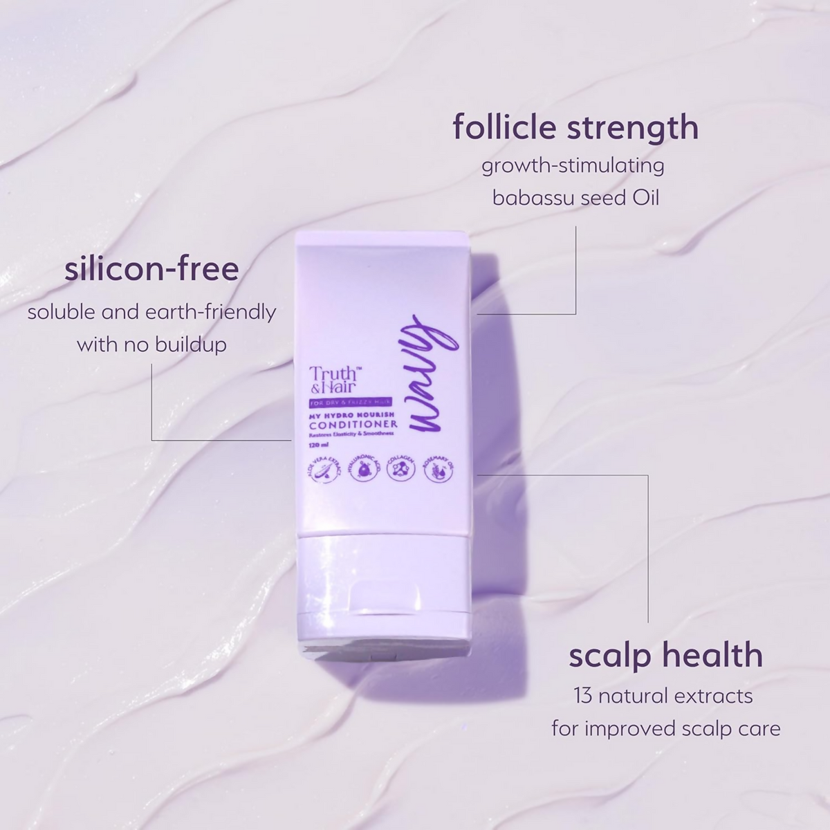 Truth & Hair Hydro Nourish Conditioner For Wavy Hair