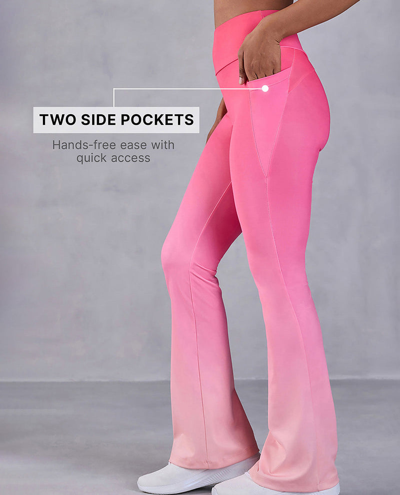 High-Rise Ombre Flare Pants in Second SKN