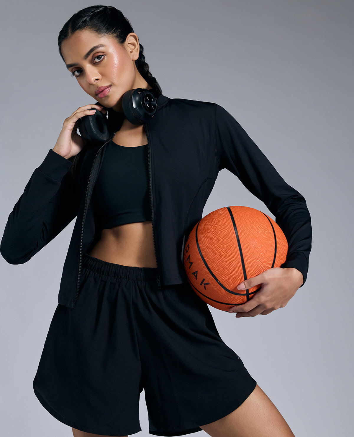 Cropped Training Jacket Black