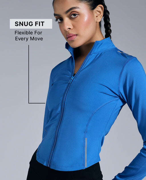 Cropped Training Jacket Blue