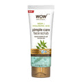 WOW Skin Science Neem & Hyaluronic Acid Pimple Care Face Scrub For Anti-Bacterial, Unclogs Pores
