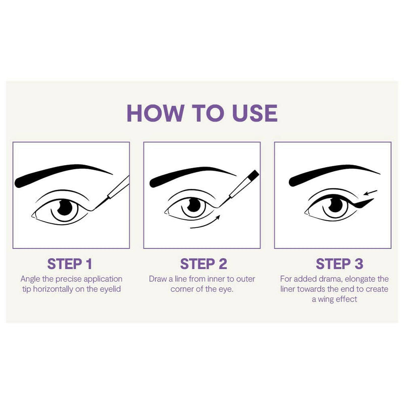 Gush Beauty Dual Ended Kajal & Felt-Tip Liner, Matte Finish Waterproof 2 in 1 - Black
