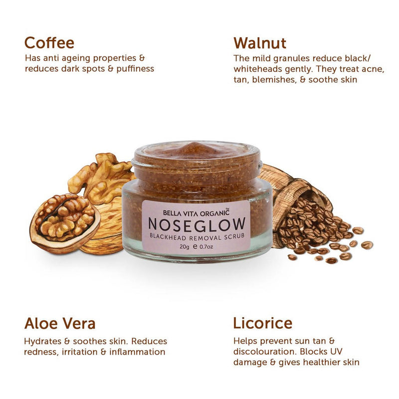 Bella Vita Organic Nose Glow Blackhead Removal Scrub