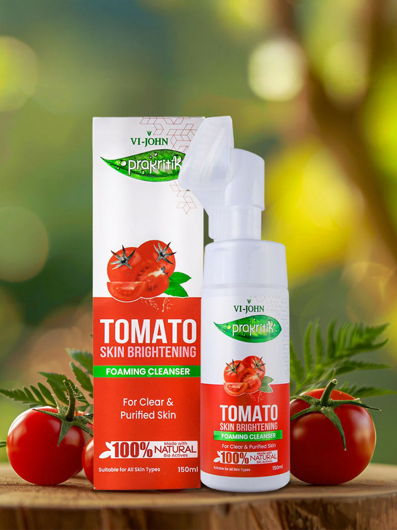 VI-JOHN Prakritik Tomato Skin Brightening geling For Detans,100% Natural Bio Actives Face Wash