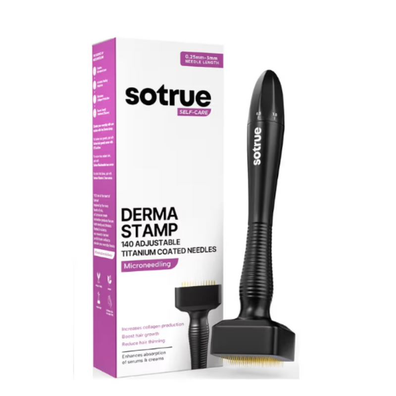 Sotrue Derma Stamp for Hair Growth | Adjustable Needles 0.25mm to 3mm