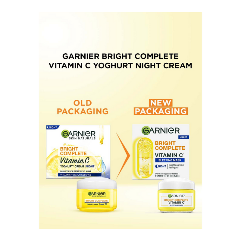 Garnier Bright Complete Vitamin C Yoghurt Night Cream - Limited Time Offer